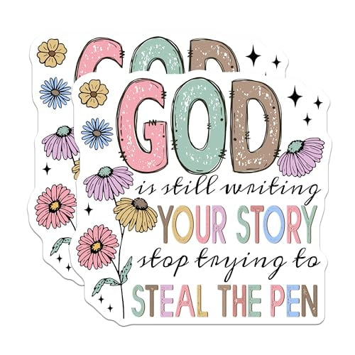 (2 Pack) God is Still Writing Your Story Magnets - Inspirational Decor - Motivational Magnets - 5" On Longest Side - for Cars, Fridges, Toolboxes - Made in USA - MAG5746
