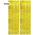 thumbnail image 1 of 2 Pack Gold Foil Fringe Door Curtain Hanging Decoration, 8' x 3' by ECC Party Supply, 1 of 7