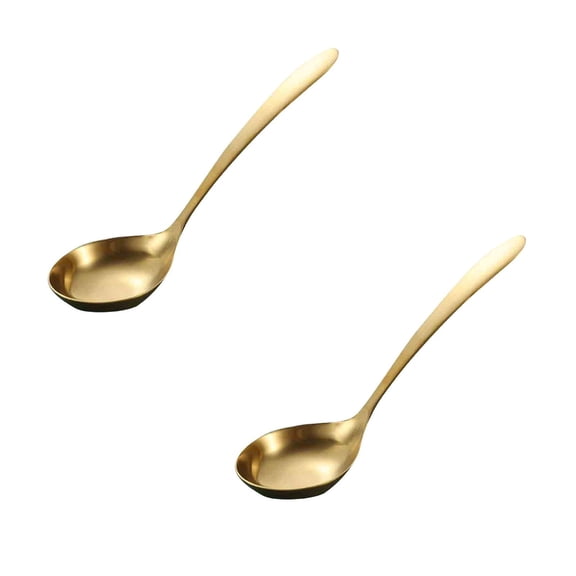 2-Pack Gold Soup Ladle 304 Stainless Steel Spoon Kitchen Serving Sauce Server