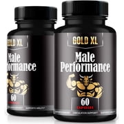 2 Pack Gold XL Supplement, Official GoldXL Pills, All-Natural Capsules To Support Physical Wellness and Energy, Nutritional Formula, Gold X L Premium Pastillas Review 120 Capsules