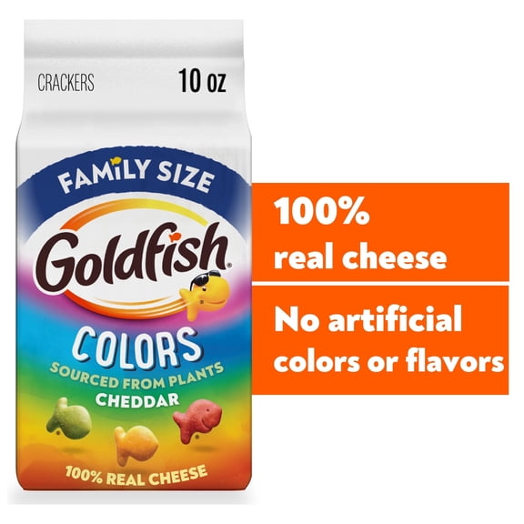 2 Pack - Goldfish Colors Cheddar Cheese Crackers, 10 oz Bag