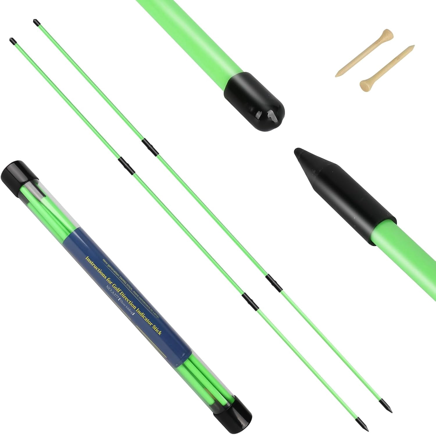Training Rod 2 Pack Golf Alignment Sticks and 48” Foldable Training Rods ...