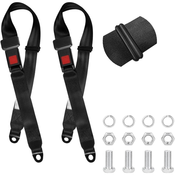 2 Pack Golf Cart Seat Lap Strap Belts Kit, Golf Cart Belt Kit, EZGO, , UTV,Go Kart, Front/Rear Seatbets