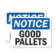 thumbnail image 1 of (2 Pack) Good Pallets OSHA Notice Sign 18 Inch X 12 Inch Indoor / Outdoor Rust-Free Aluminum Metal Signs for Workplace, Workshop, and Construction Site, Made in the USA, 1 of 8