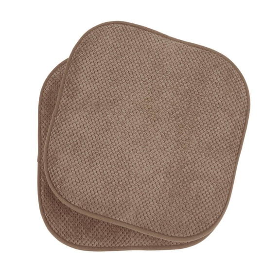 2 Pack: GoodGram Non Slip Ultra Comfort Memory Foam Chair Pads - Taupe
