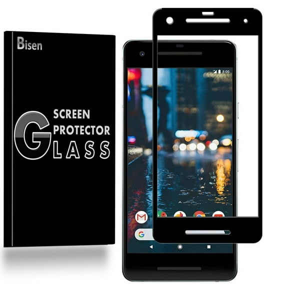 [2-Pack] Google Pixel 2 (2017 Release) BISEN Tempered Glass Screen Protector [Full Coverage, Edge-To-Edge Protect], Anti-Scratch, Anti-Shock, Shatterproof, Bubble Free