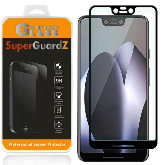 [2-Pack] Google Pixel 3 XL SuperGuardZ Tempered Glass Screen Protector [Full Coverage, Edge-To-Edge Protection], Anti-Scratch, Anti-Shock