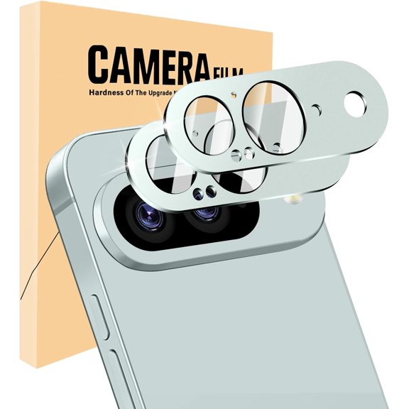 2 Pack for Google Pixel 9 Camera Lens Protector,Premium Metal Tempered Glass Camera Cover,Anti-Scratch High Definition Camera Screen Protector for Pixel 9 (Green)