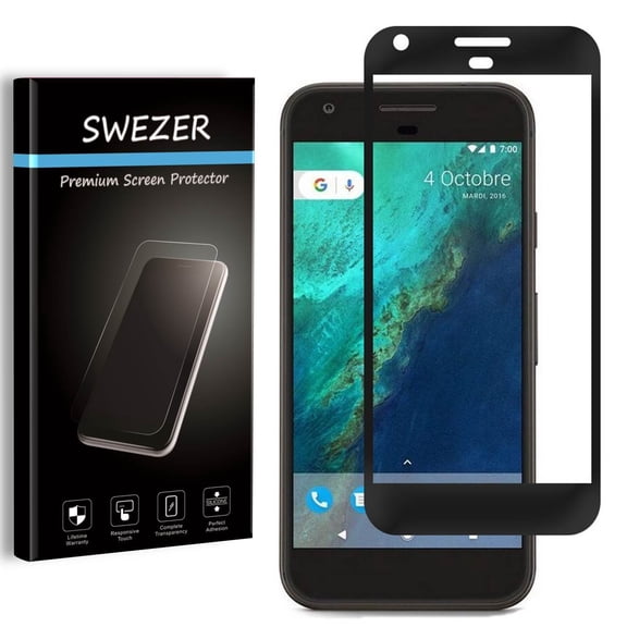 [2-Pack] Google Pixel XL [SWEZER] Full Cover Tempered Glass Screen Protector, Edge-To-Edge Protection, 9H Anti-Scratch