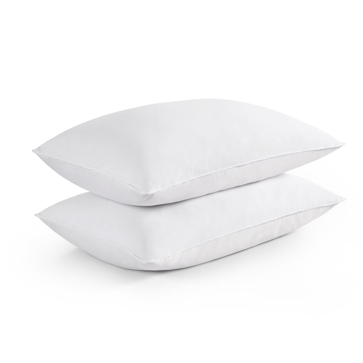 Queen Size White Goose Feather Down Pillows Set of 2