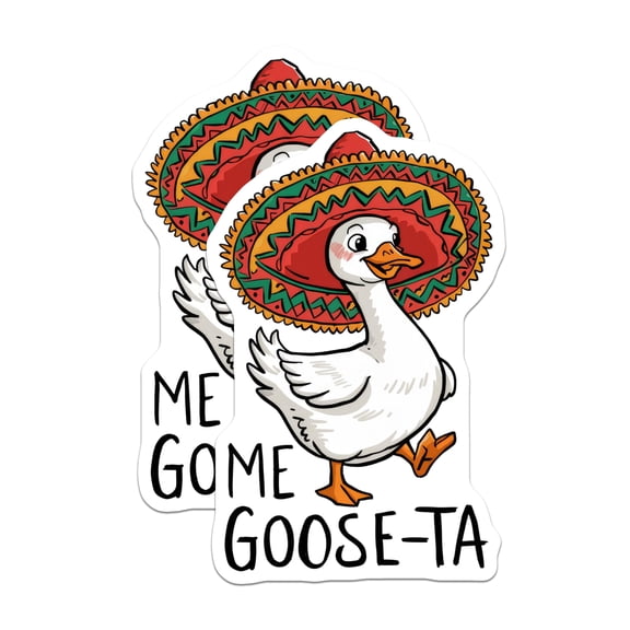 (2 Pack) Me Goose-Ta Magnets - Goose Magnets - Fun Magnet for Kitchen Refrigerator - Spice Up Your Fridge - 5" On Longest Side - for Cars, Fridges, Toolboxes - Made in USA - MAG4611