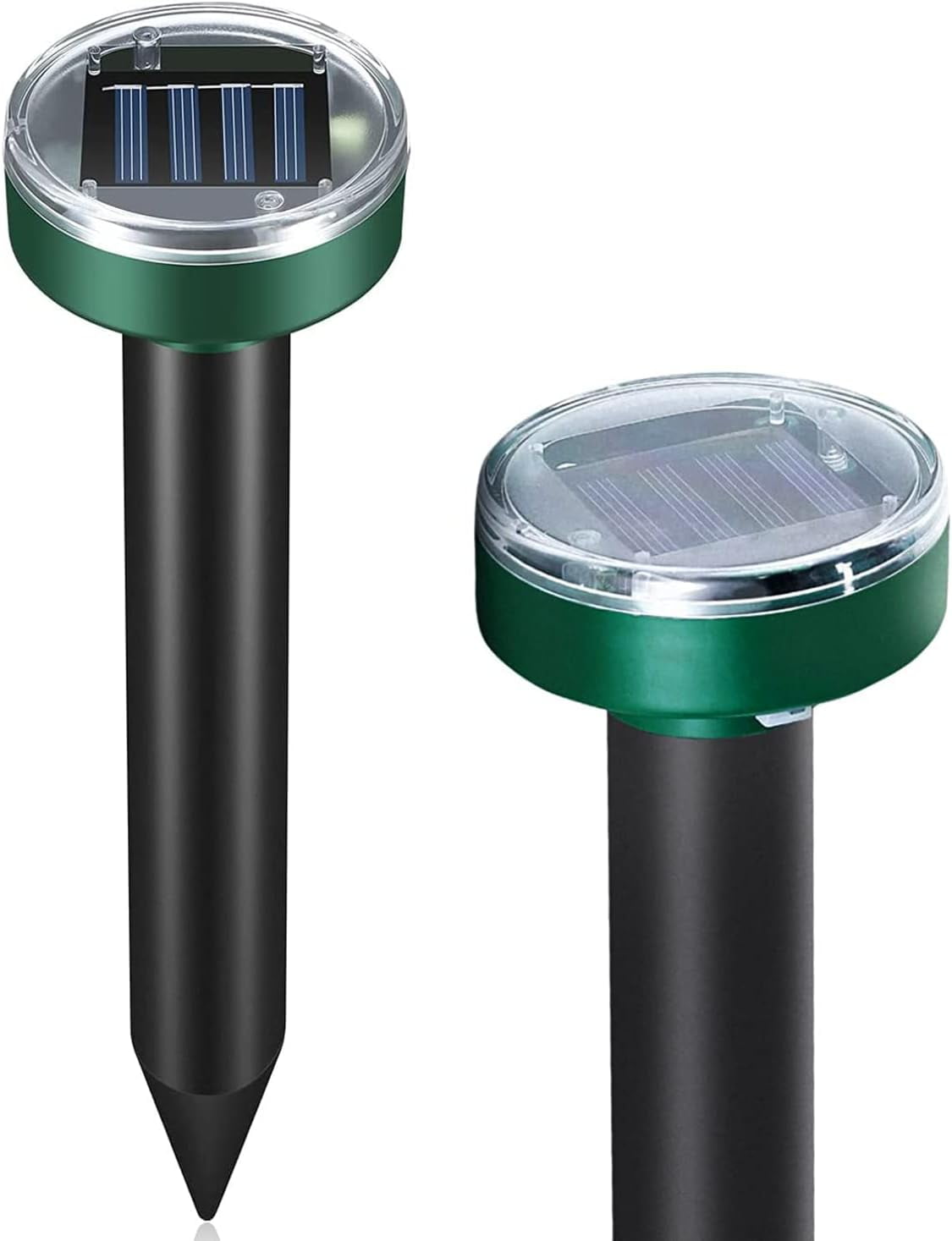 2 Pack Gopher Repellent Ultrasonic Solar Powered Easy to Use Solar Mole ...