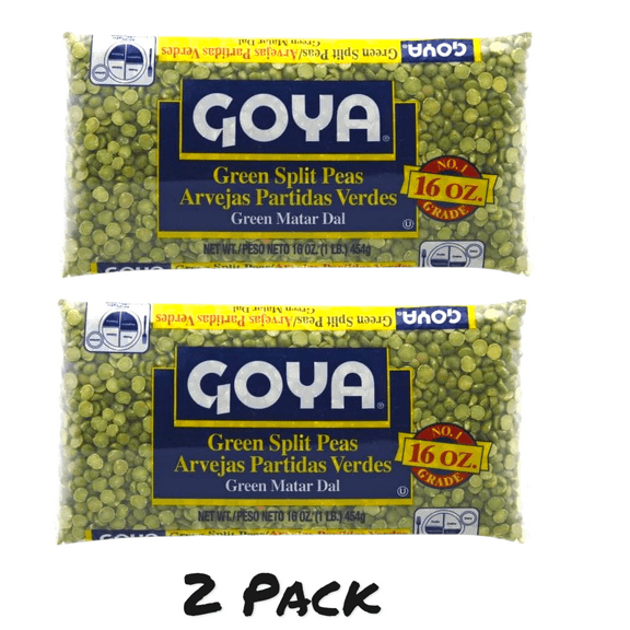 ( 2 Pack ) Goya Dry Green Split Peas, 16 oz, Bag