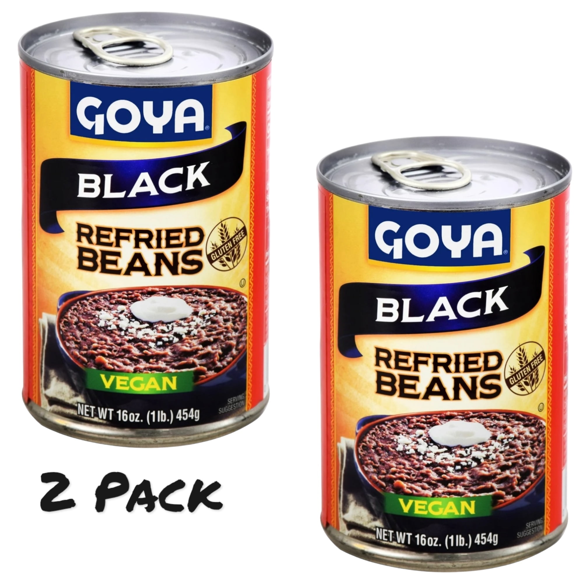 ( 2 Pack ) Goya Refried Black Beans, 16 oz