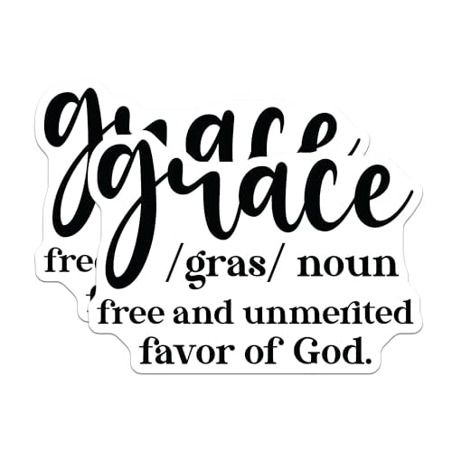 (2 Pack) Grace Magnets - Definition Magnets - Decorative Inspirational Magnets - 5" On Longest Side - for Cars, Refrigerators, Toolboxes, Lockers - Made in USA BMCS3068
