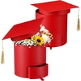 2 Pack Graduation Cap Candy Box Graduation Cap Flower Boxes, 6.9 x 6.4 ...