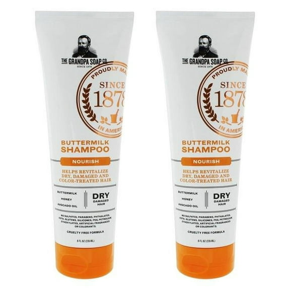 (2 Pack)Grandpa Soap Shampoo - Buttermilk - 8 fl oz