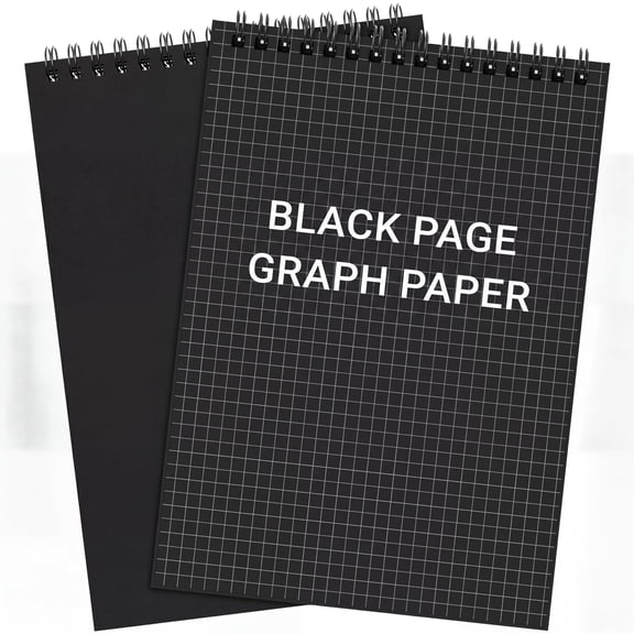 2 Pack Graph Paper Spiral Notepad A5 Top Wirebound Notepad Grid Notebook Steno Pad Memo Notebook Grid Paper 140 Pages for Writing Sketching Drawing Office Supply