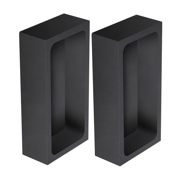 2 Pack Graphite Casting Mold for Gold Silver and Copper Ingot Melting, Thermal Shock Resistant