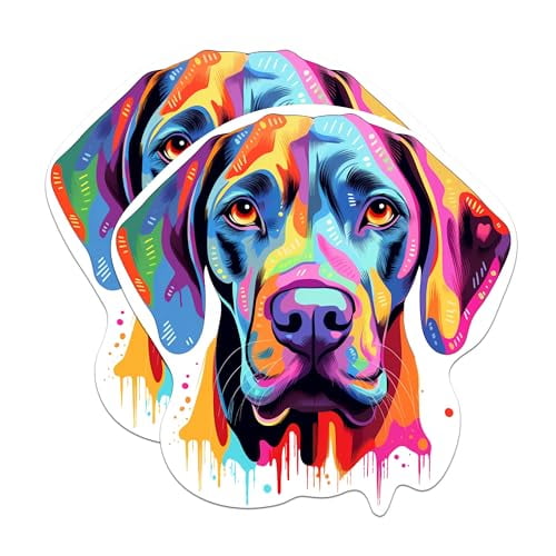 (2 Pack) Great Dane Dog Breed Magnets - 5 Inches On Longest Side - Choose from Over 100 Dog Breeds - for Cars, Refrigerators, Toolboxes - Made in USA - MAG1868