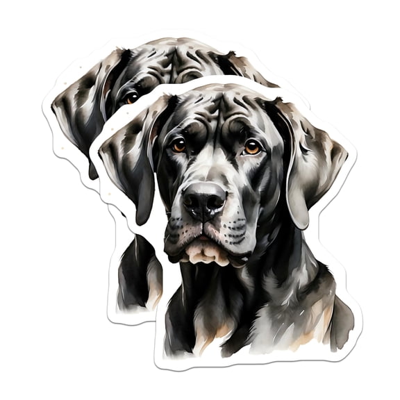 (2 Pack) Great Dane Dog Magnets - Artistic Pet Decor - Dog Lover Refrigerator Magnets - 5" On Longest Side - Premium Magnet - for Cars, Refrigerators, Toolboxes, Lockers - Made in USA - MAG14512