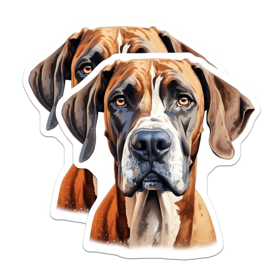 (2 Pack) Great Dane Magnets - Dog Lover Decor - Pet Owner Accessory - 5 Inches On Longest Side - Thick Durable Magnet - Made in USA - MAG29985