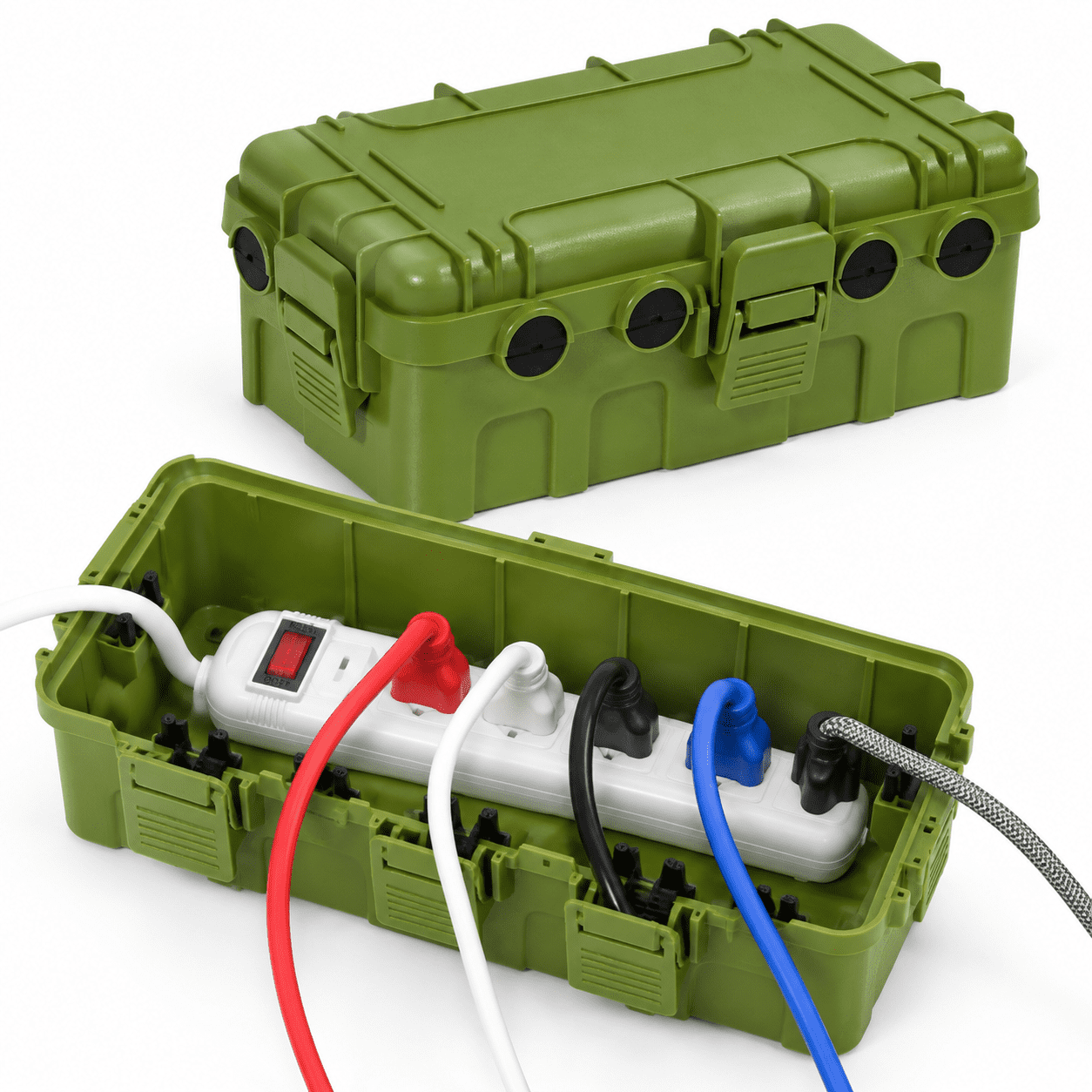 2 Pack Green 2 Outdoor Waterproof Medium Electrical Connection Box for ...