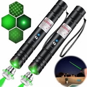2 Pack Green Laser Pointer for TV,LED,and LCD Screen Presentations and Outdoor Office Construction