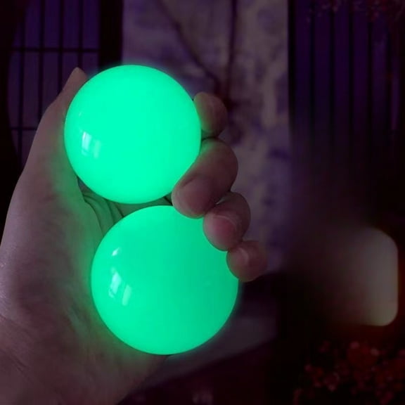 2 Pack Green Luminous Crystal Balls Glow in the Dark Feng Shui Sphere Set for Home Decor Display Meditation or Energy Balancing