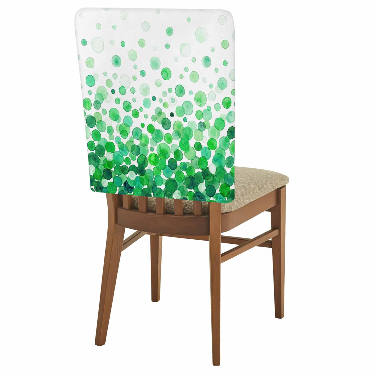 2 Pack Green Polka Dots Chair Back Covers Watercolor Abstract Art ...