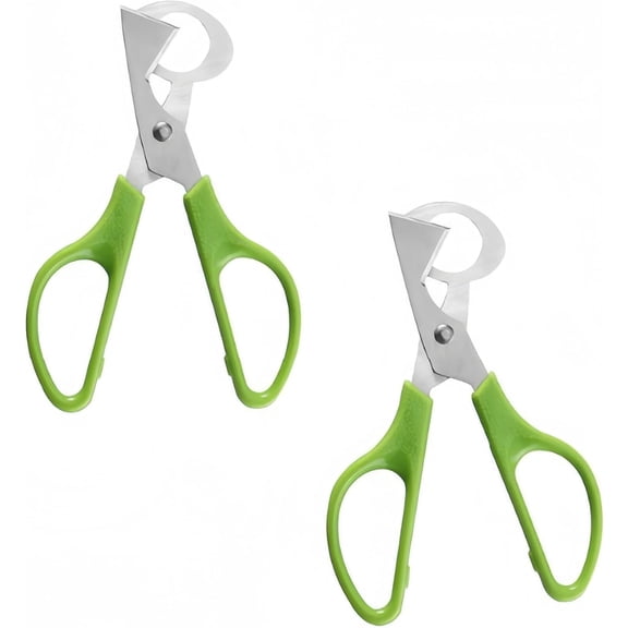 2-Pack Green Quail Egg Cutter Scissors Kitchen Shears for Small Eggs