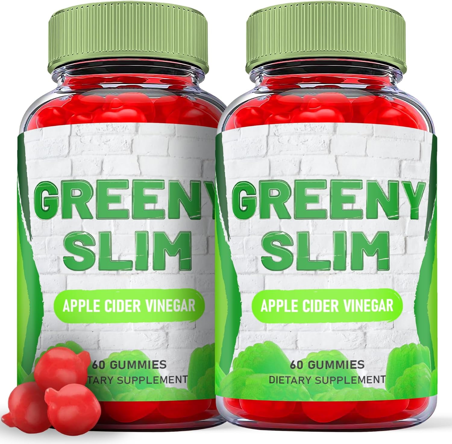 (2 Pack) Greeny Slim Keto ACV Gummies - Apple Cider Vinegar Supplement for Weight Loss - Energy & Focus Boosting Dietary Supplements for Weight Management & Metabolism - Fat Burn - 120 Gummies
