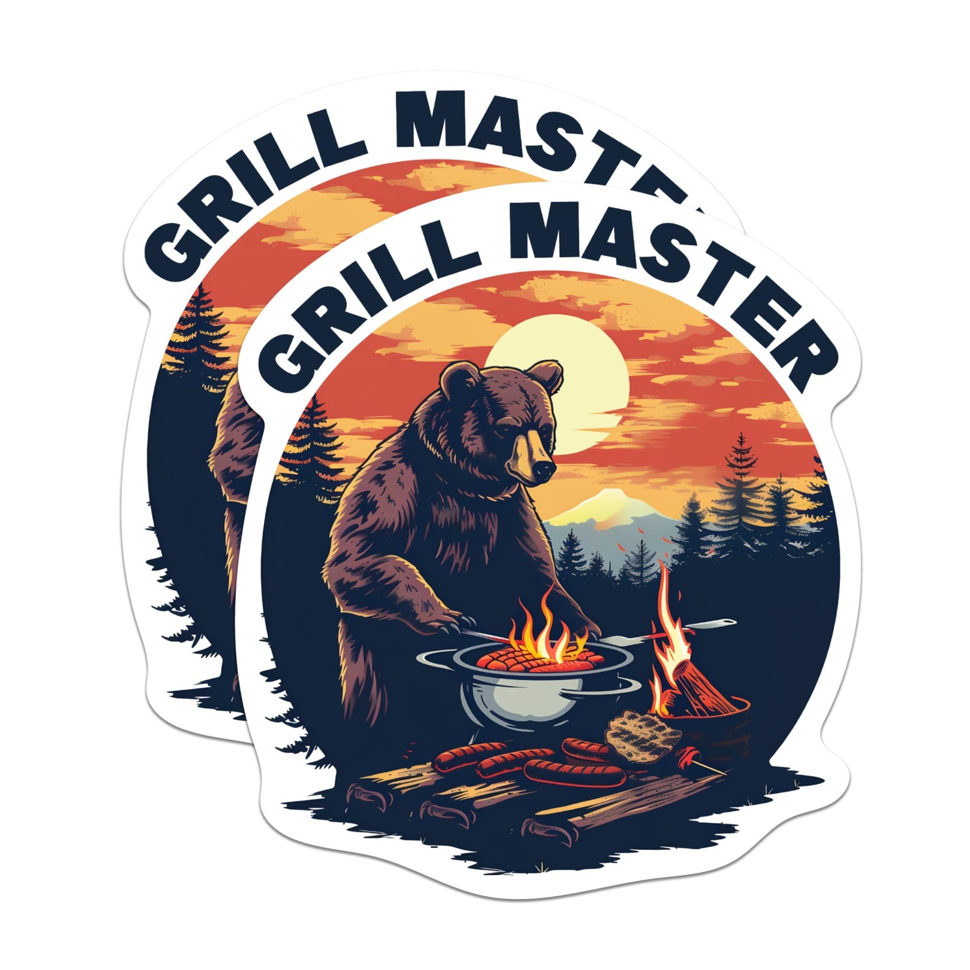 (2 Pack) Grill Master Stickers - Wilderness Nature Outdoors Sticker - 5 ...
