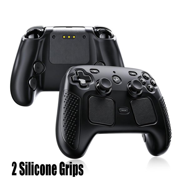 2-Pack Grip Covers for 2026 Steam Controller 2 Accessories, Protective Cover Shell Silicone Skin Case, Black