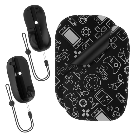 2-Pack Grip Mouse for Switch 2 Joycon Gaming Controller, Ergonomic Controller Mouse with Wrist Rope & Anti-slip Pad Compatible with Switch 2 Accessories(Black)
