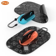 2-Pack Grip Mouse for Switch 2 Joycon Gaming Controller, Prociv Ergonomic Controller Mouse with Wrist Rope & Anti-slip Pad Compatible with Switch 2 AccessoriesBlue+Orange