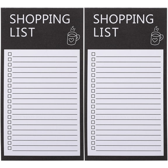 2-Pack Grocery List Notepads - Magnetic Shopping List Pads for Fridge, Meal Planning & Budget Organizer