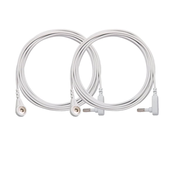 2 Pack Grounding Cords, Replacement Grounding Cable Accessories for Grounding Sheet Grounding Mat, for All Fashionable Brands White15 Ft