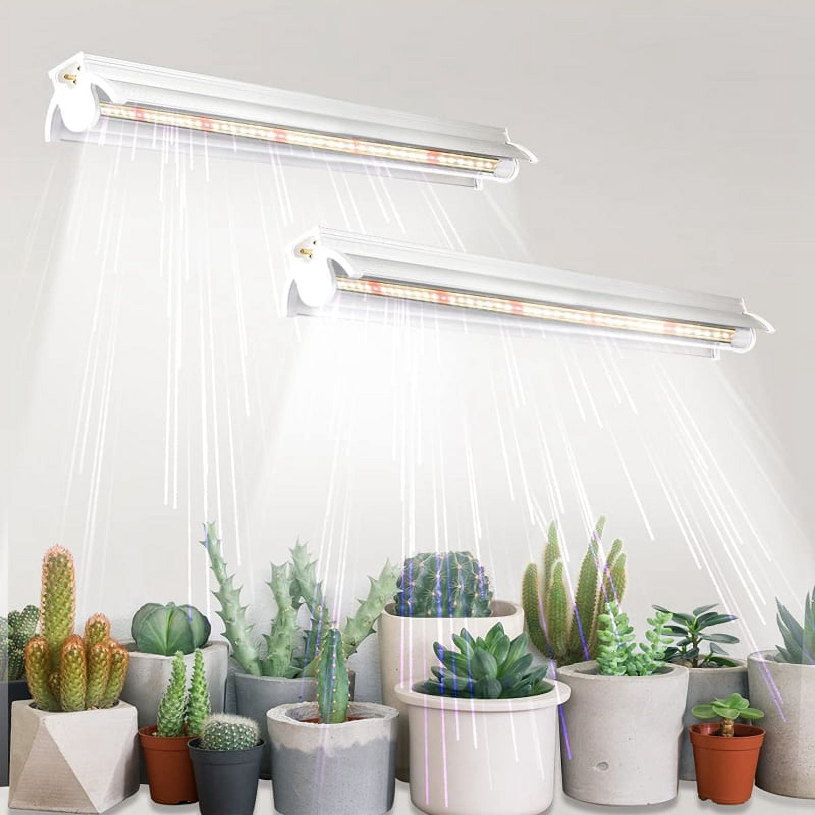 2 Pack Grow Light Strips, 102 LEDBulbs White Full Spectrum Plant Light