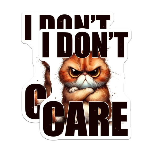 (2 Pack) Grumpy Cat Magnets - Funny Kitten Meme - Sarcastic Home Decor - 5" On Longest Side - Premium Magnet - for Cars, Refrigerators, Toolboxes, Lockers - Made in USA