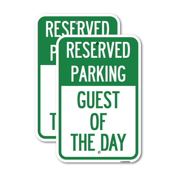 (2 Pack) Guest of the Day | 18" X 24" Heavy-Gauge Aluminum Sign | Rust Free Aluminum, Weather Resistant, Waterproof, Fade Resistant, 2 Pre-drilled Holes