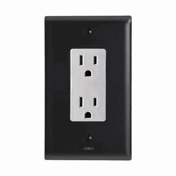 2 Pack -  GuideLight 2 for Outlets [New Version - LED Light Bar] - Night Light - Electrical Outlet Wall Plate With LED Night Lights - Automatic On/Off Sensor - (Decor, White)