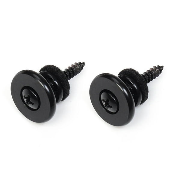 2 Pack Guitar Strap Lock Buttons Nonlip Guitar Handling Part Metal Texture Suitable for Various Guitars and Bass Strap