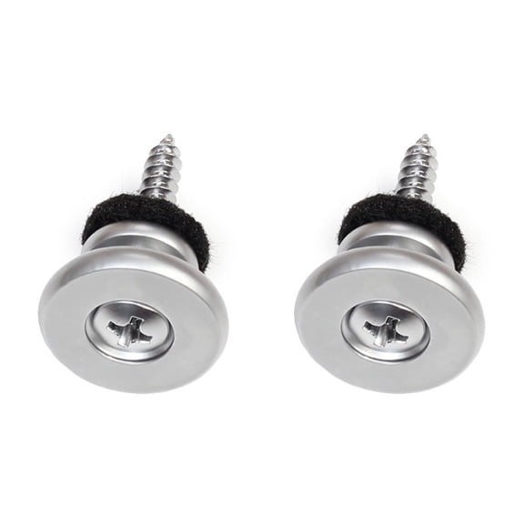 2 Pack Guitar Strap Lock Buttons Nonlip Guitar Handling Part Metal Texture Suitable for Various Guitars and Bass Strap