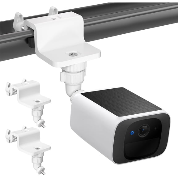 2 Pack Gutter Mount Compatible with eufyCam 2C/2C Pro, 2/2 Pro, 3C/S300, 3/S330,SoloCam S220/C210, 360Rotation Security Bracket with 1/4 Screw Thread(Camera Not Included)