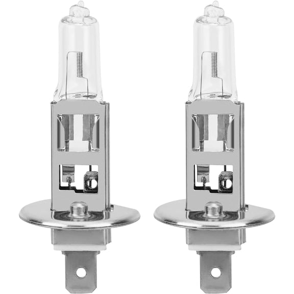 2 Pack H1 Halogen Headlight Bulbs , 12V 55W 5000K Auto Car Low/High Beam & Fog Light Replacement Bulbs, Not Fit 24V Vehicles