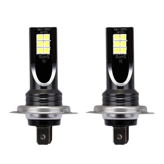 2 Pack H7 LED Headlight Bulbs, DC12-24V 6500K Bright White Replacement Lamp for Car Automotive