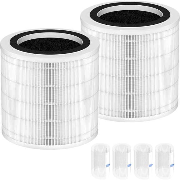 2 Pack H7126 True HEPA Filter Compatible with GoveeLife Mini Air Purifier 3-in-1 H13 True HEPA Filters H7126-RF for Govee Air Purif-ier 4 Extra Pre-Filters
