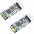 thumbnail image 1 of 2 Pack HC-05 Bluetooth RF Transceiver Module, 6 Pin Master Slave Integrated Wireless Serial Port BT Communication Module for Arduino, 1 of 4