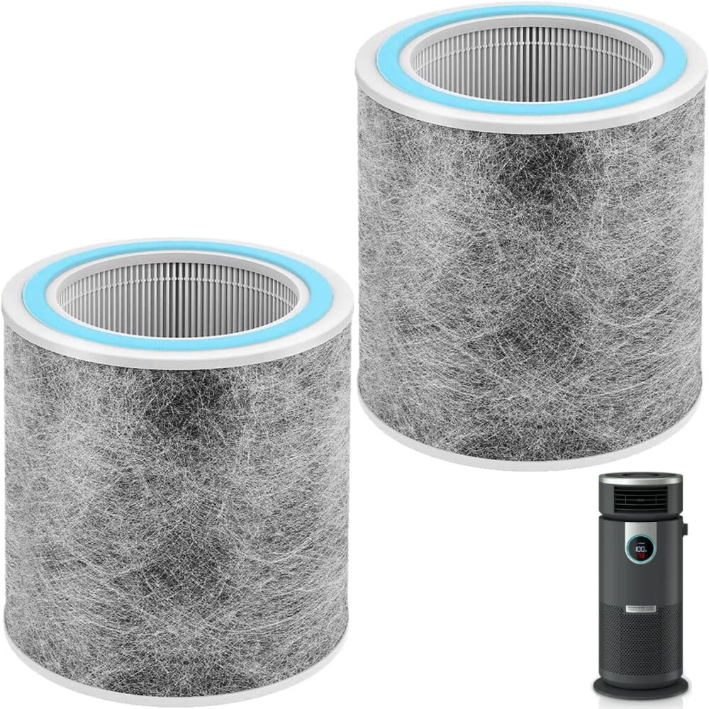 2 Pack HC452 Replacement Filter Compatible with Shark HC452 & HP102 Air Purifier, 3-in-1 H13 True HEPA for 99.97% of Particles